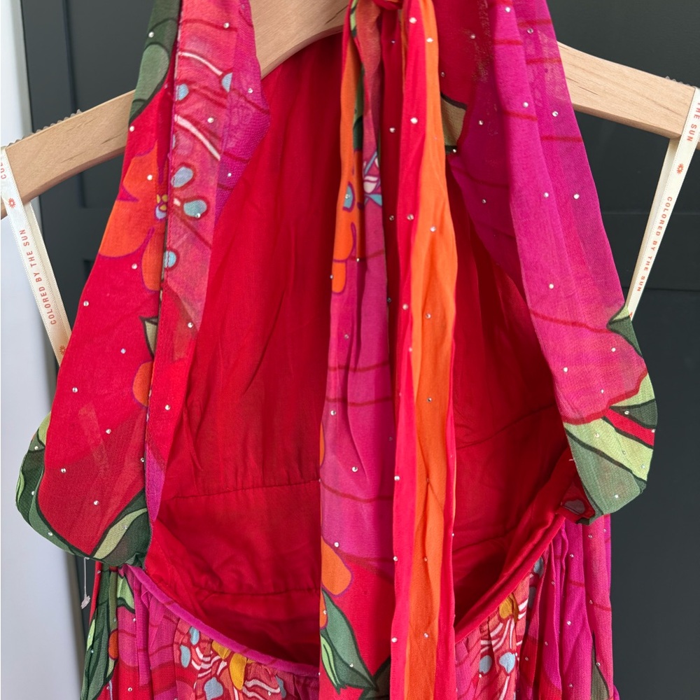 FARM RIO Red Pietra Floral Sleeveless Maxi Dress • S • NWT - Picture 9 of 16